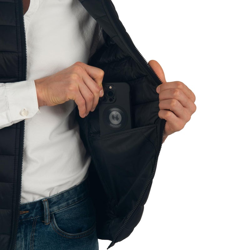 Alpine Swiss Clark Mens Puffer Vest Down Alternative Water Resistant Packable Outerwear Zip Up Pockets Warm Versatile Layer BLK Large - Image 5